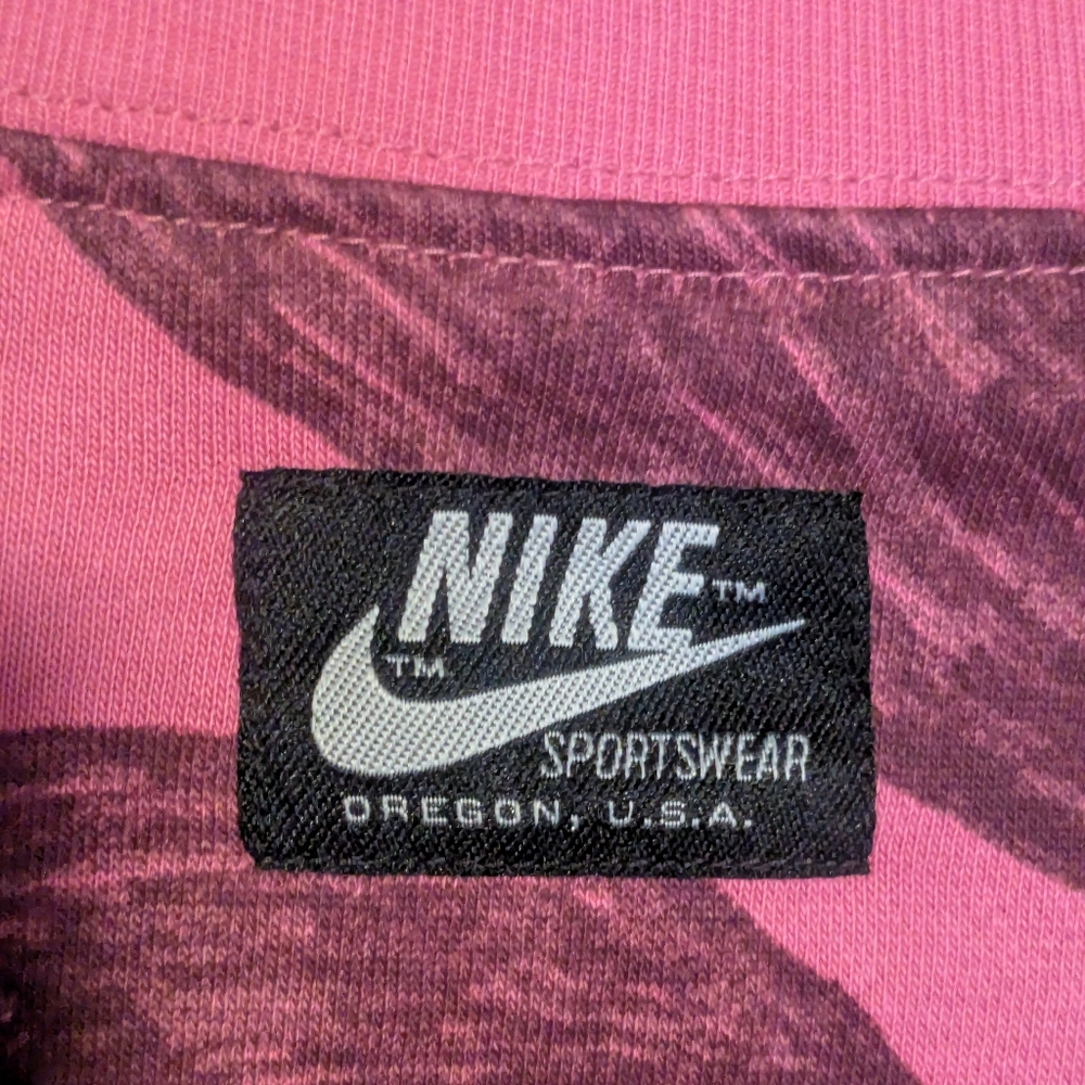 Nike Fushia Pink and Purple All Over Logo Sweatshirt Sportswear Women's 3x New - Picture 5 of 12